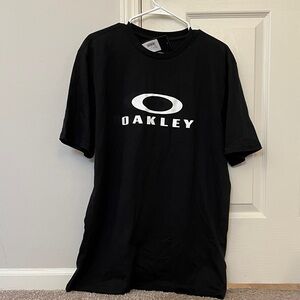 Oakley Men's Black Tee with White Logo